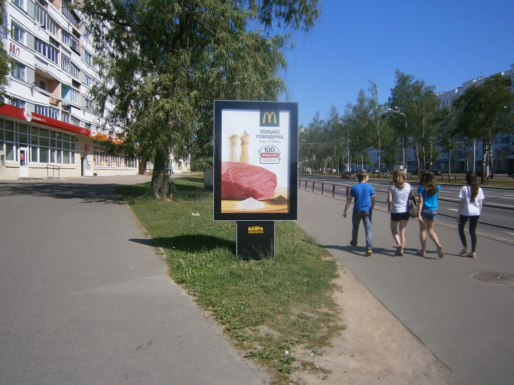 Наружная реклама на ситилайтах в Витебске